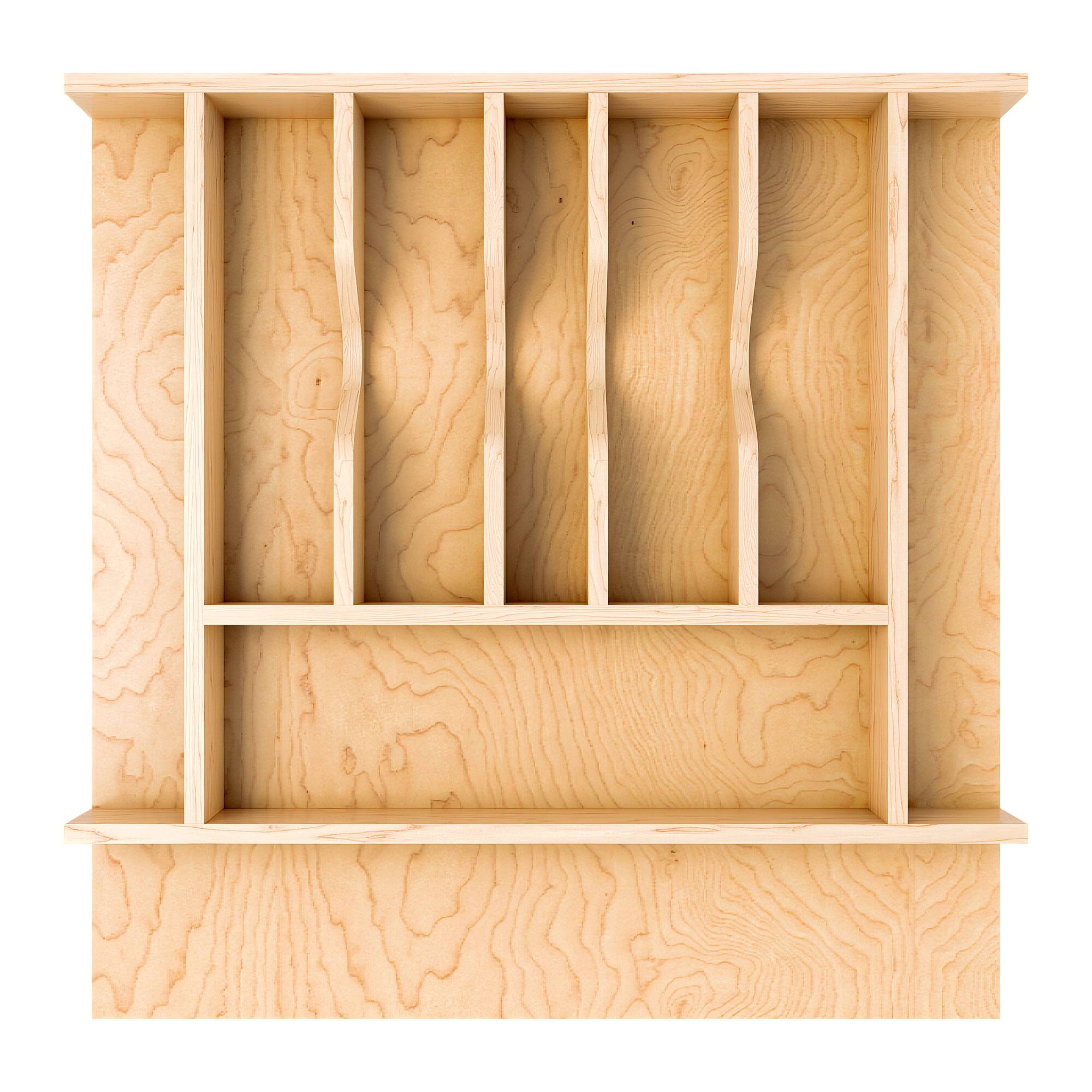 Alt View 3. Rev-A-Shelf - Rev-A-Shelf Natural Maple Right Size Utensil Drawer Insert, 19 1/4" x 19 1/2" - Light Brown.
