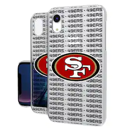 Keyscaper - NFL - San Francisco 49ers iPhone Clear Text Backdrop Design Case - 16e - Multicolor