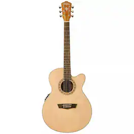 Washburn - Harvest G7SCE Grand Auditorium Acoustic Electric Guitar, Natural