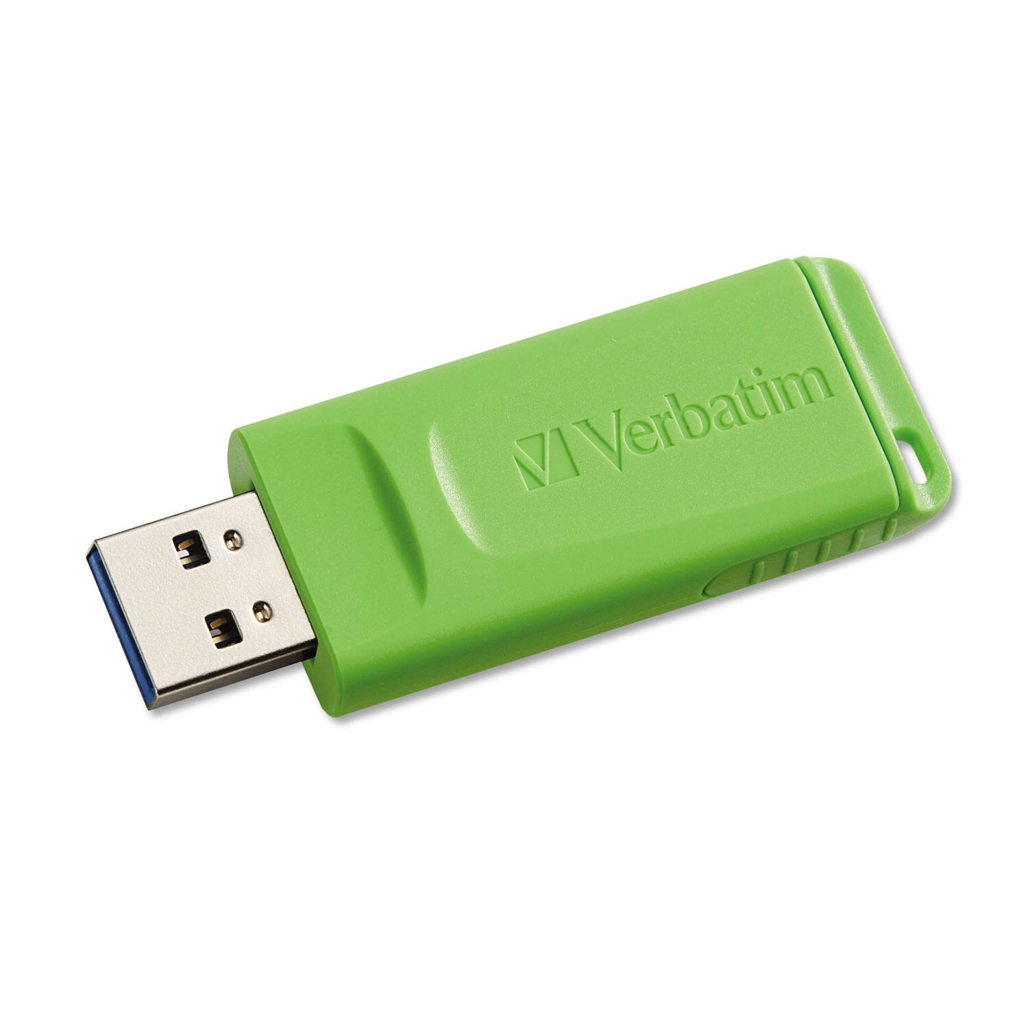 Alt View 3. Verbatim - Verbatim 97002 Store 'n' Go 4 GB USB Flash Drive - Assorted Colors (3/Pack) - Blue; Green; Red.