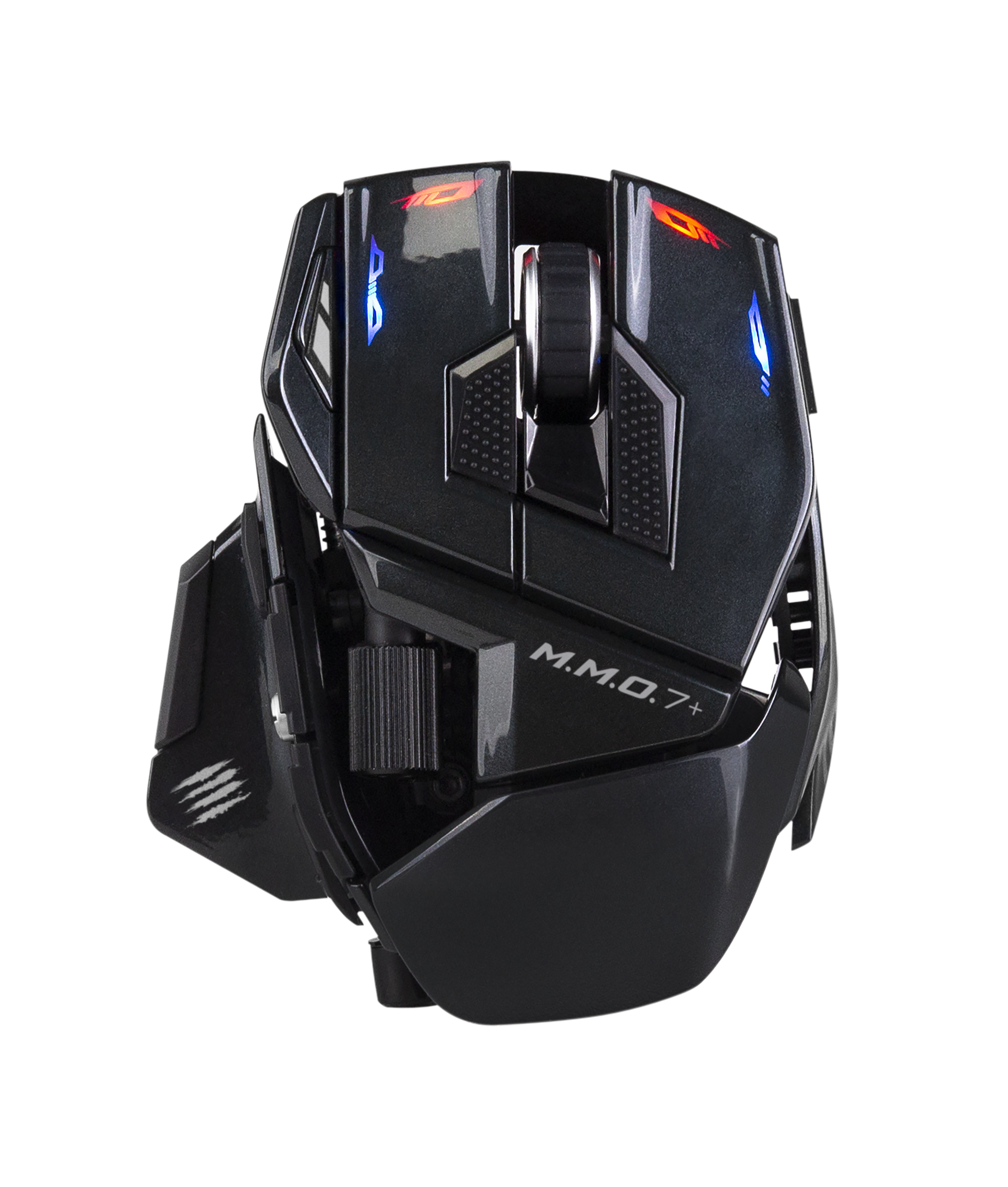 Front. Mad Catz - Mad Catz - M.M.O. 7+ Wireless Gaming Mouse with 22 Programmable Buttons and 5 Onboard Profiles - Wireless - Black - BLACK.