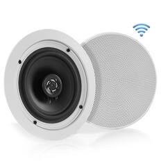 Front. Pyle - 5.25'' Bluetooth Home Ceiling Speakers - Black.