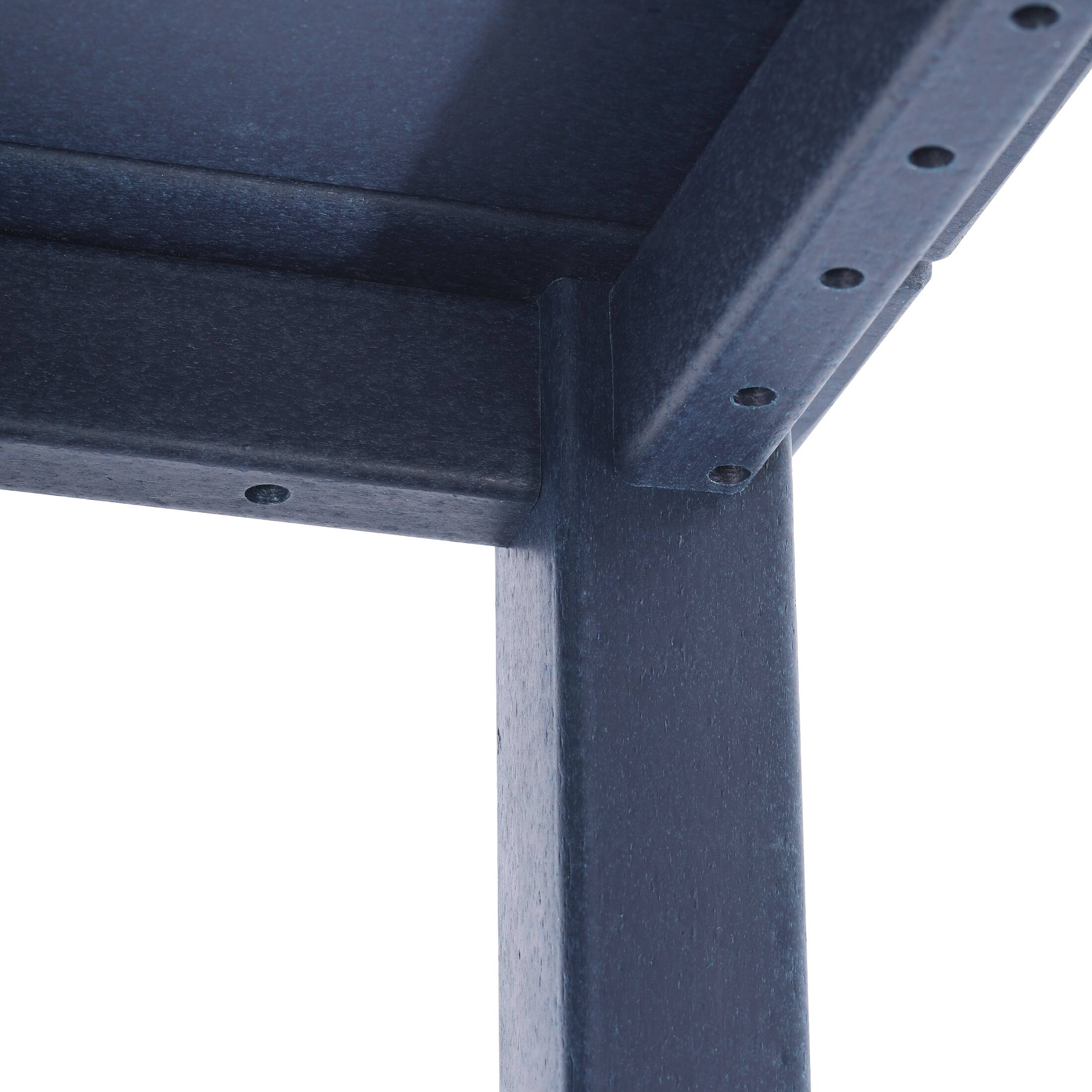 Alt View 2. WestinTrends - WestinTrends Malibu Low Outdoor HDPE Square Patio Coffee Table - Navy Blue.