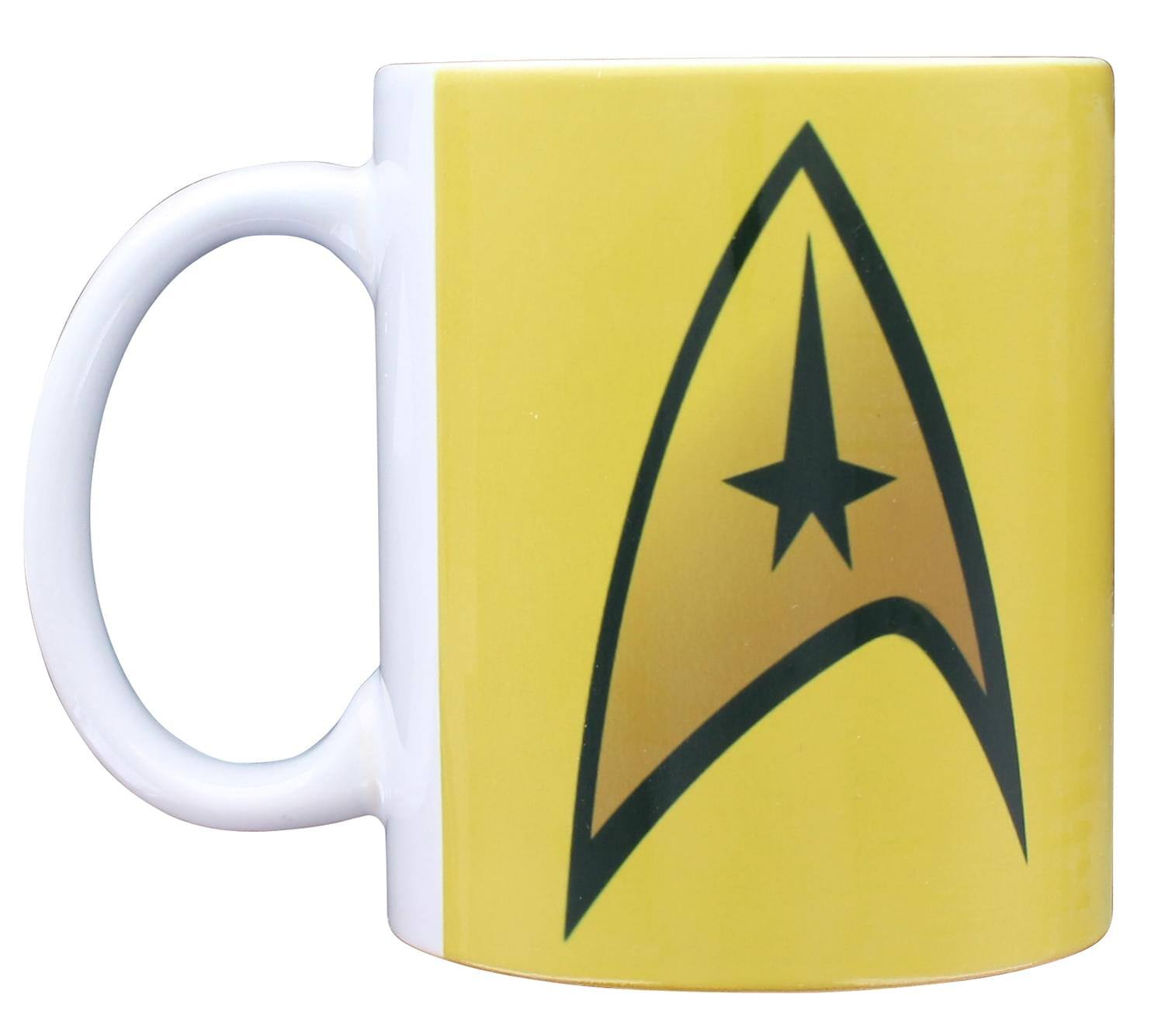 Alt View 1. NMR Distribution - Star Trek Captain Delta Logo 11oz Boxed Ceramic Mug - Yellow.