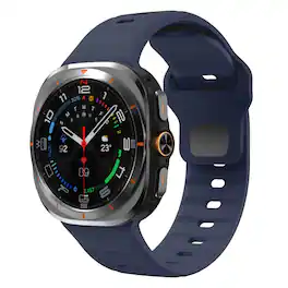 StrapsCo - Active Band Silicone Rubber Watch Band For Samsung Galaxy Watch Ultra - Midnight Blue