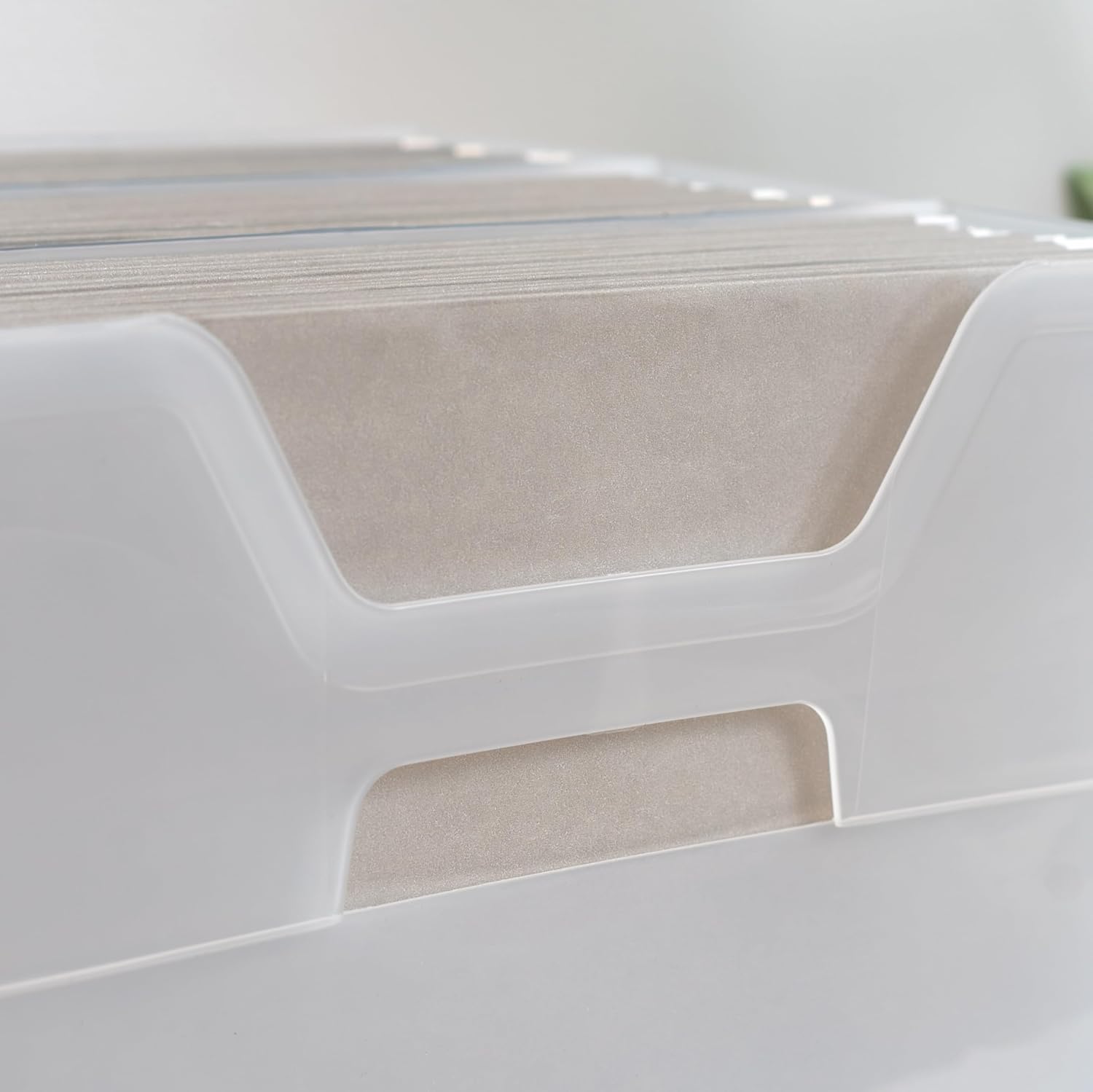 Alt View 4. IRIS USA - IRIS Small Portable Desktop File Box with Open Top, Letter Size, Clear.