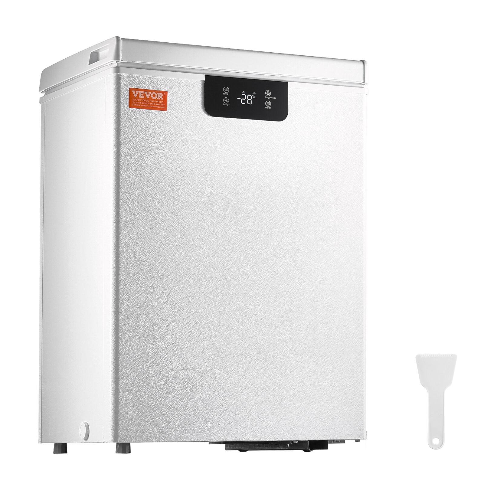 Alt View 5. VEVOR - Chest Freezer, 2.22 Cu.ft/63L Compact Deep Freezer, Free Standing Top Open Door Chest Freezers with 2 Removable Baskets - White.