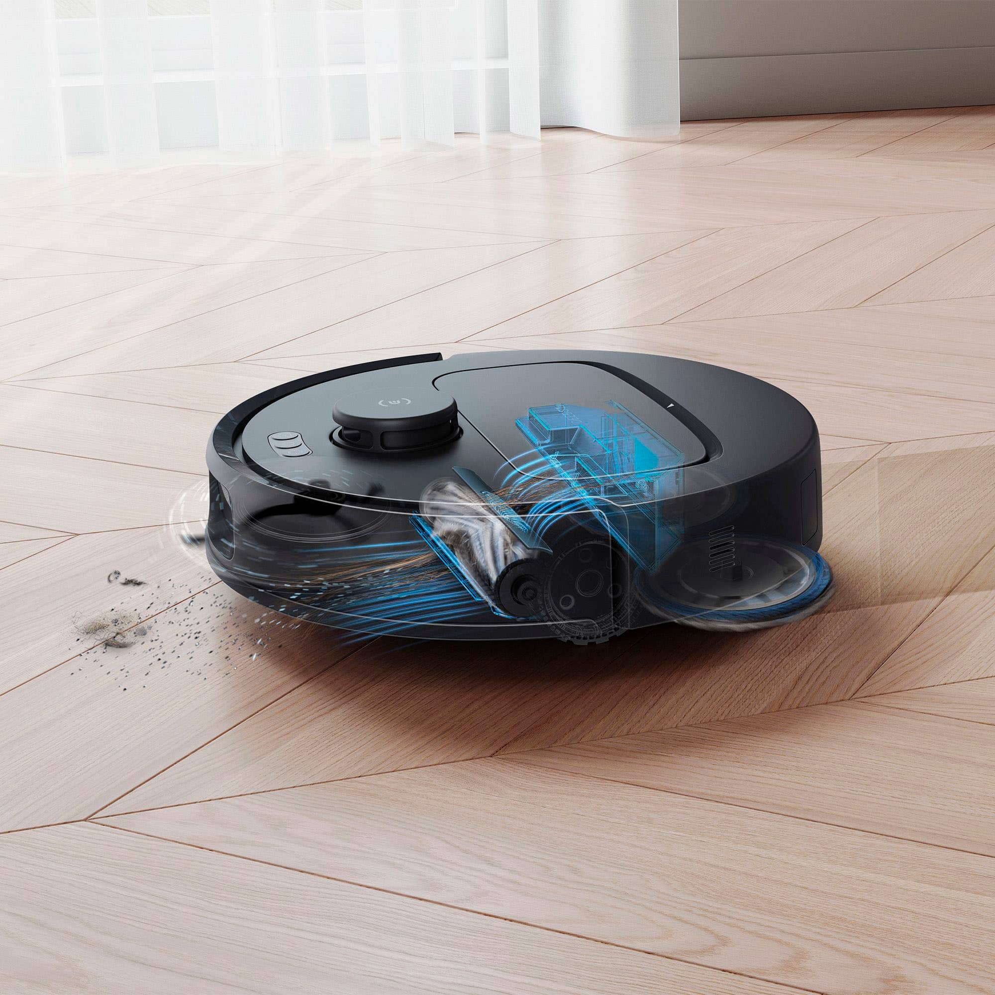 Alt View 20. ECOVACS Robotics - N30 PRO OMNI Robot Vacuum & Spinning Mop with Auto-Cleaning Station - Black.