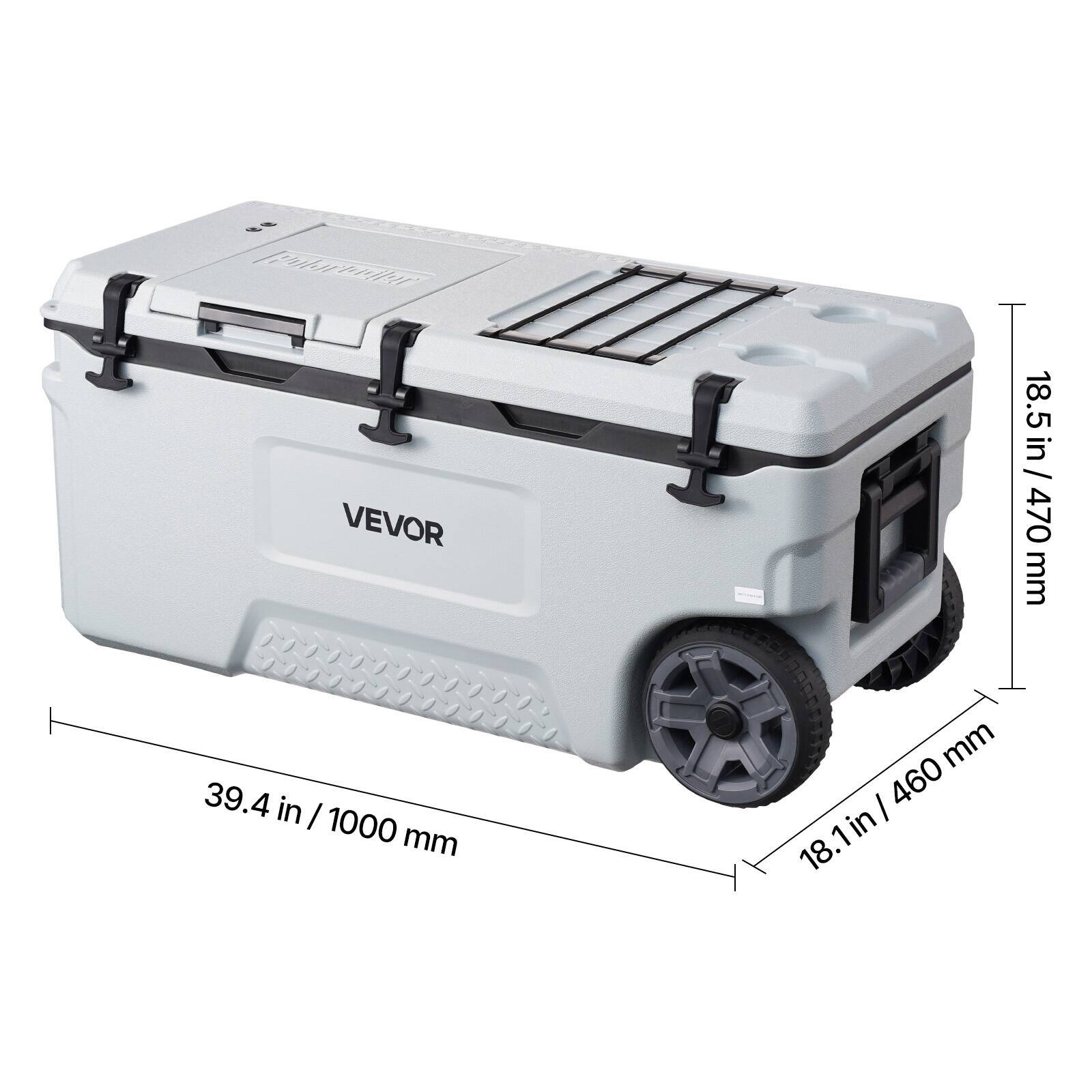 VEVOR

18.5 in / 470 mm

39.4 in / 1000 mm

18.1 in / 460 mm