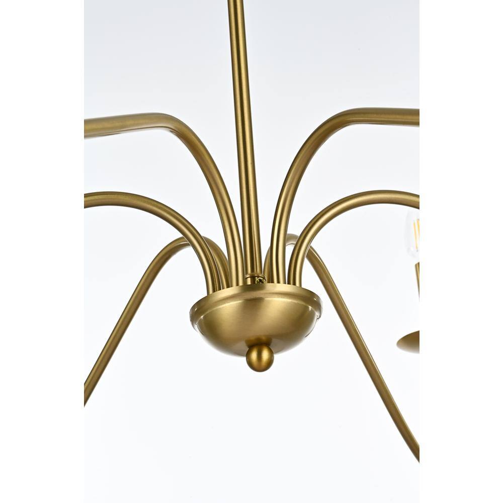 Alt View 5. Living District - Rohan 36 inch chandelier in Satin Gold - Satin Gold.