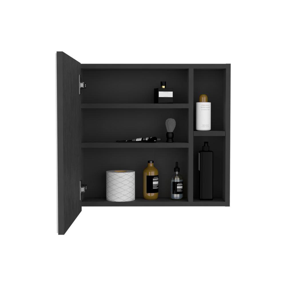 Left. Treevol Furniture - Viking Medicine Cabinet,Bathroom,Black - Black.