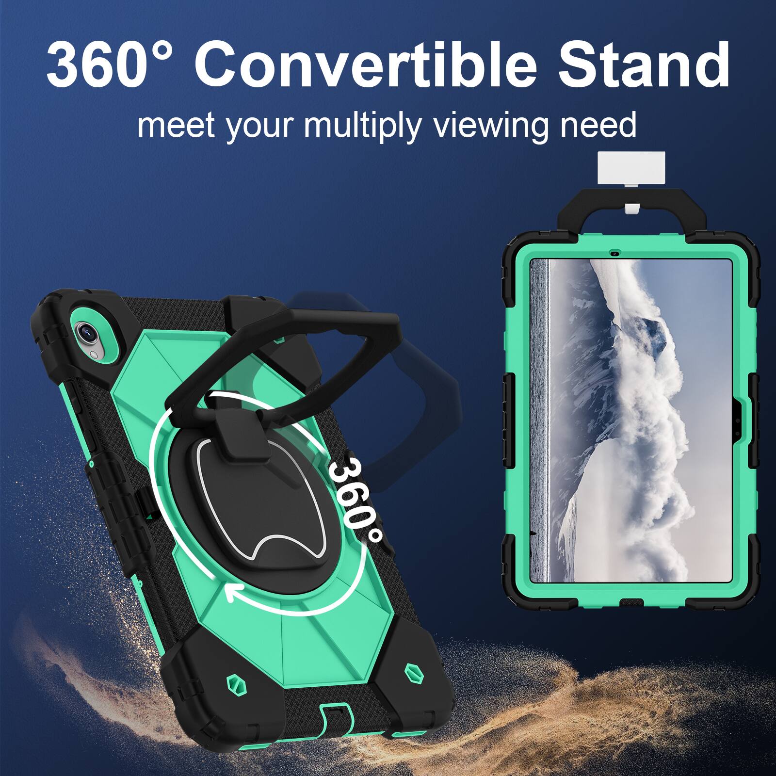 360° Convertible Stand  
meet your multiply viewing need