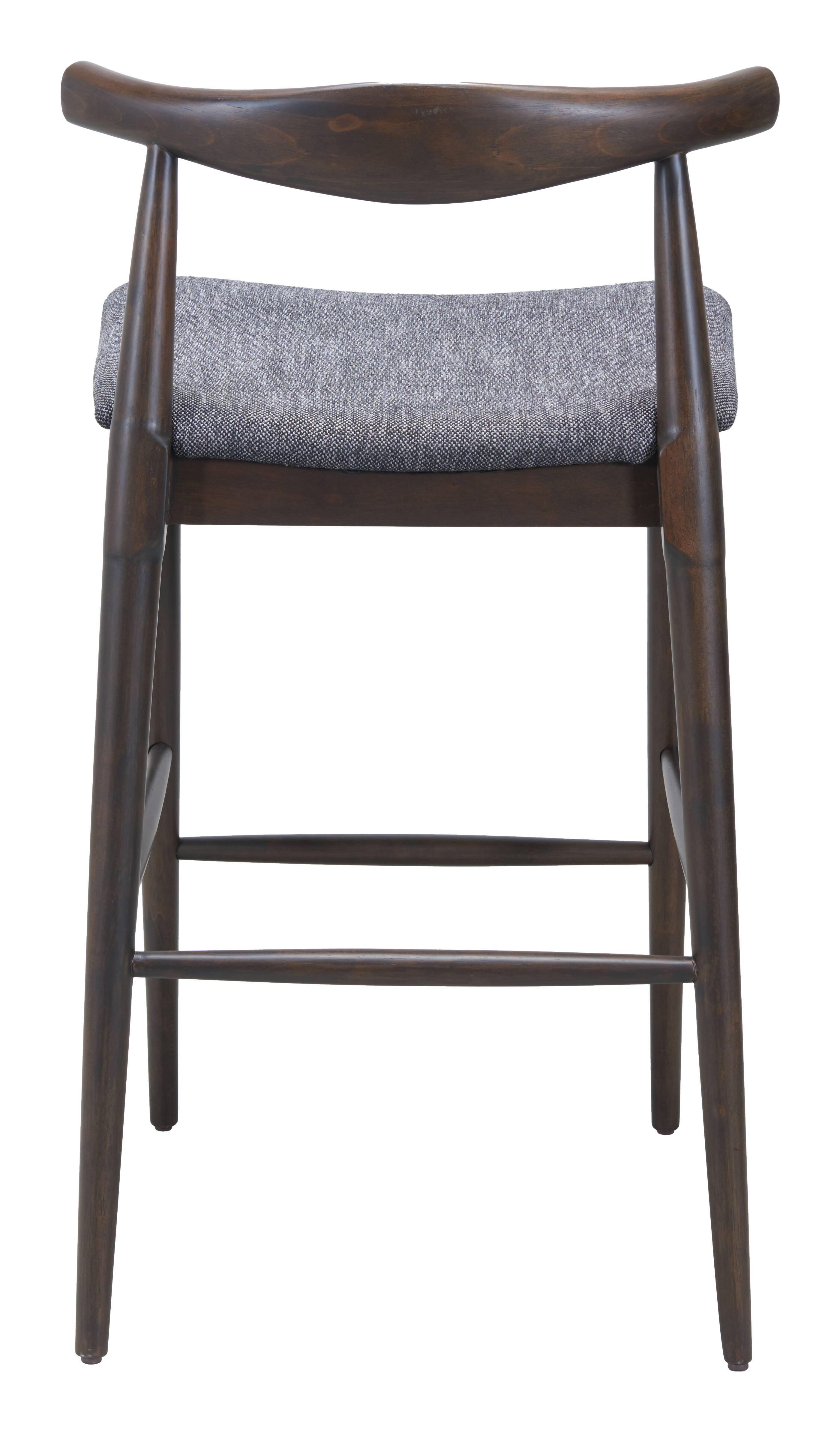 Alt View 2. Hivvago - Tuzka Barstool (Set of 2) Gray & Espresso - Gray & Espresso.