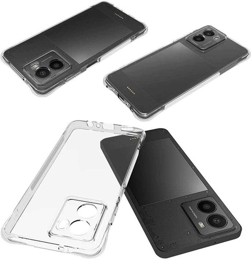 Alt View 8. Nakedcellphone - Clear Case for HMD Fusion 5G Phone - Anti-Shock Corners and Recessed Camera Protection - Clear.