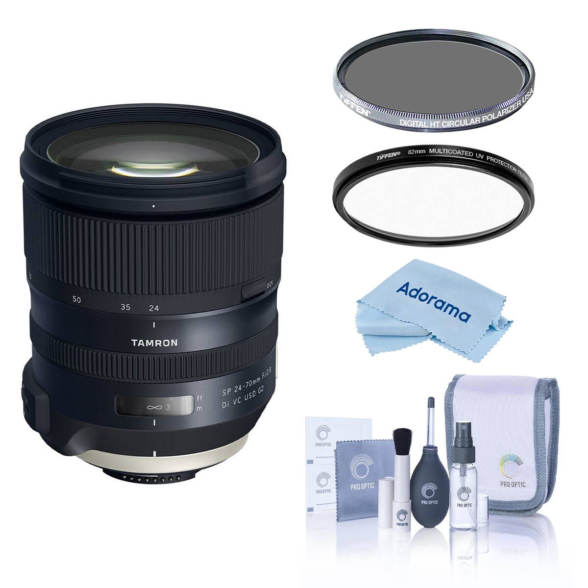 FEN' POLARIZER POL DIGITAL HT CIRCULAR 82mm MULTICOATED TiPFEN UV PROTECTION

50
35 24 I TAMRON 3
ft m
FOR SP 24-70mm USD G2 Di VC

Adorama
PRODEPTIC
PRO OPTIC
PRO OPTIC
PRO FTC
PRO PTC
12.9%

PROOPTIC