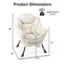 Product Dimensions: 330 lbs weight capacity, 38" height, 17" width, 16.5" depth, 25" armrest height, 18.5" seat height, 29" backrest height, 31.5" overall width.