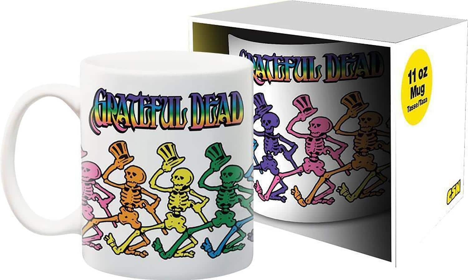 NMR Distribution - Grateful Dead Dancing Skeletons 11 Ounce Ceramic Mug - Rainbow