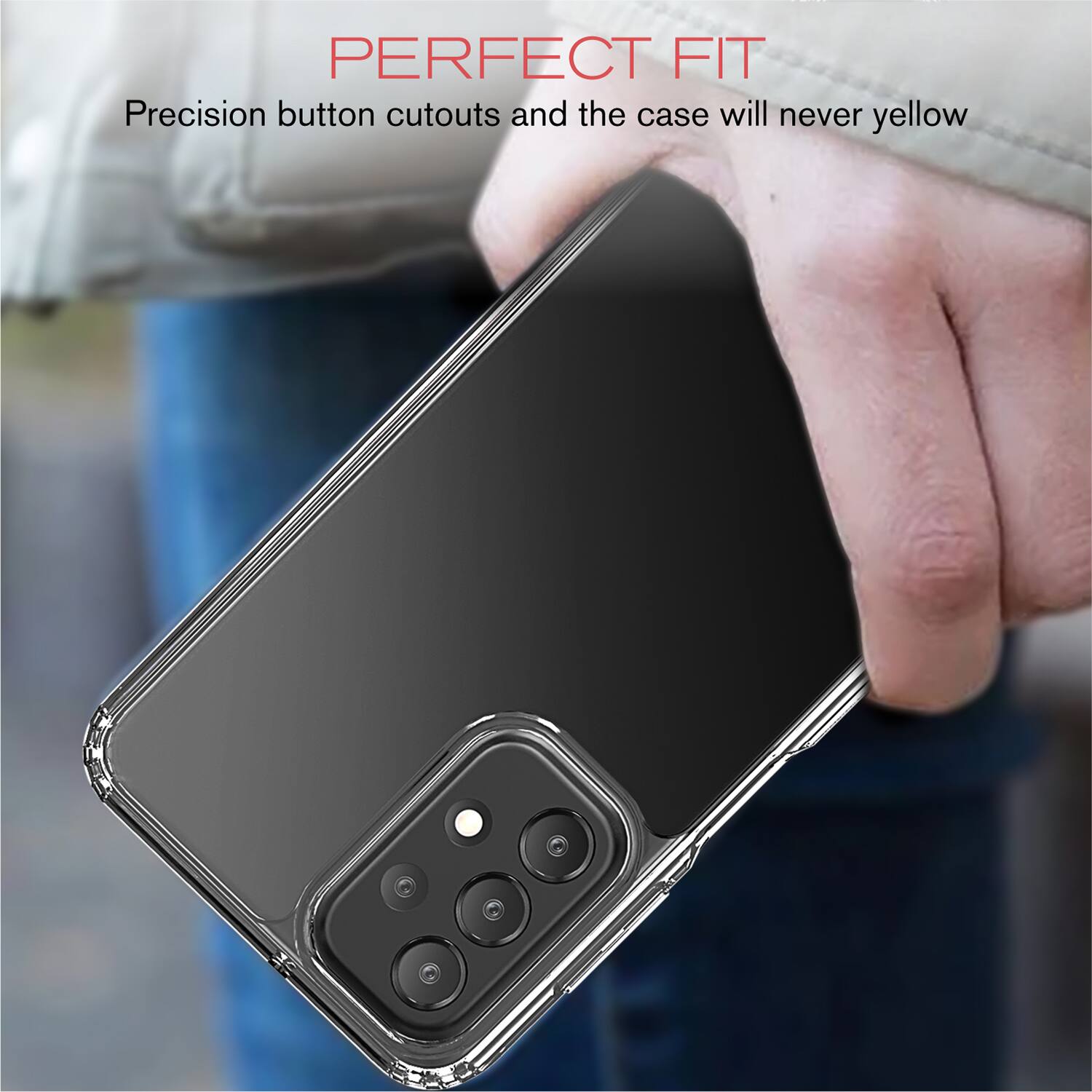 PERFECT FIT
Precision button cutouts and the case will never yellow