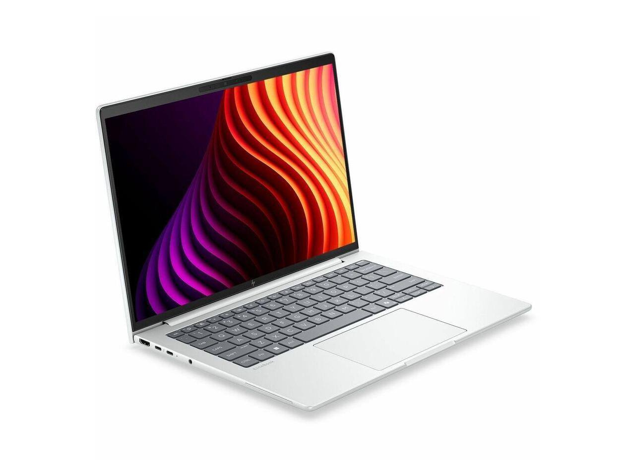 Alt View 3. HP - HP EliteBook 8 G2i 14" Copilot+ PC Notebook - WUXGA - Intel Core Ultra 5 Series 3 325 - 16 GB - 512 GB SSD - English - Glacier Silver Aluminum.