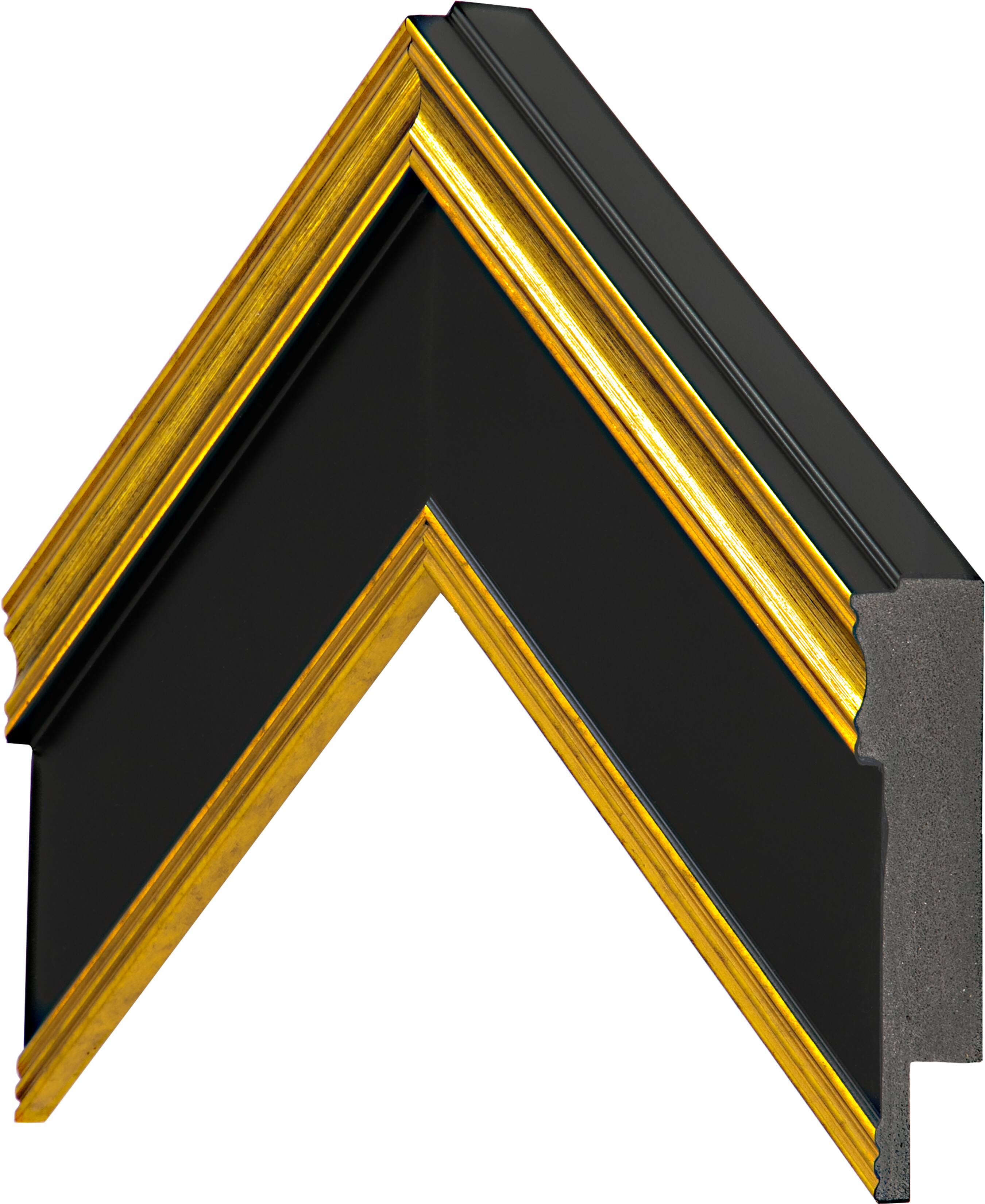 Alt View 14. Deco TV Frames - Premiere Bezel for Samsung the Frame TV - 85" - Antique Gold & Black.