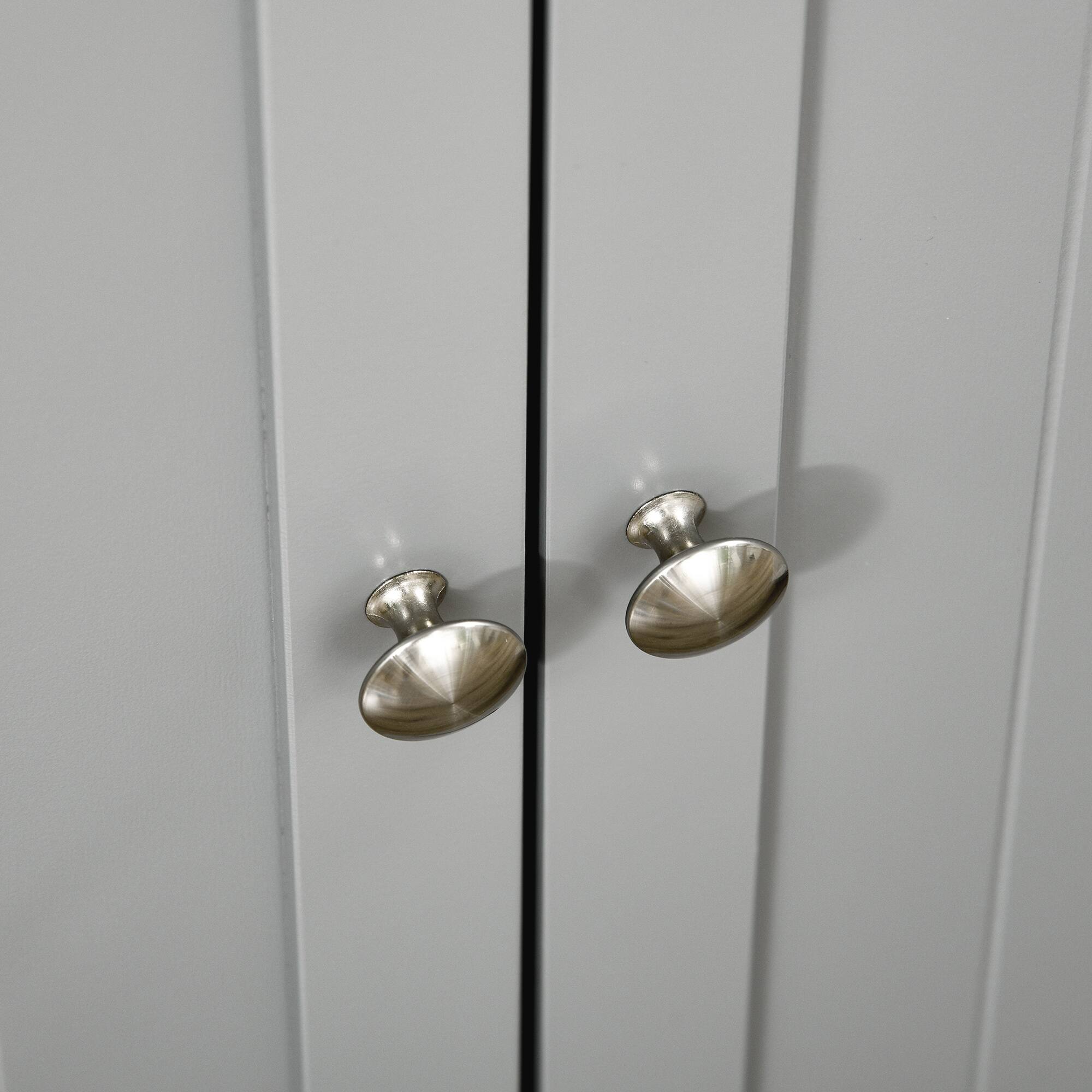 Alt View 8. Homcom - 41" Kitchen Pantry Storage Cabinet, Freestanding Kitchen Cabinet with 12 Door Shelves, Double Doors, 5-tier Shelving - Grey.