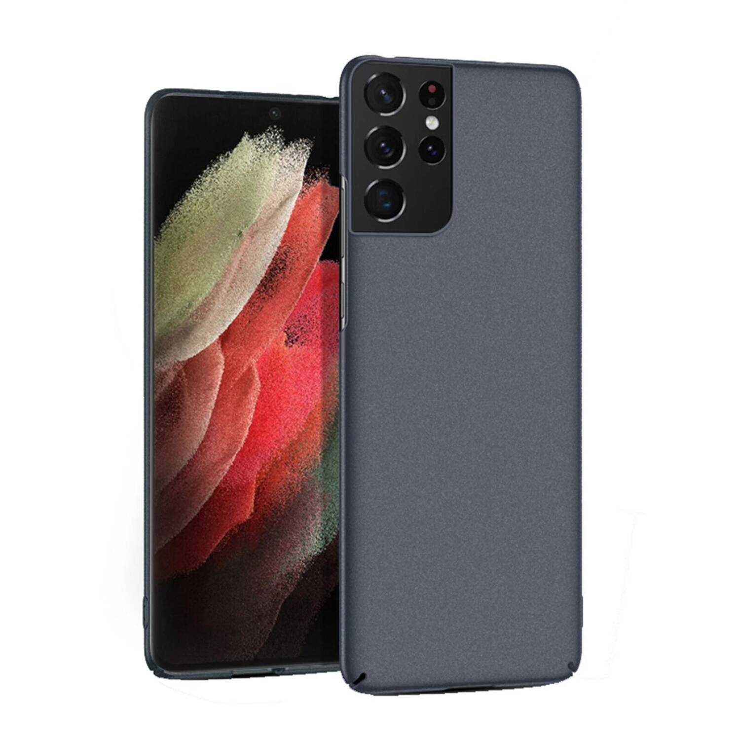 Front. Stock Preferred - Ultra Slim Matte Hard PC Case for Samsung Galaxy S25 Ultra – Grey - Grey.