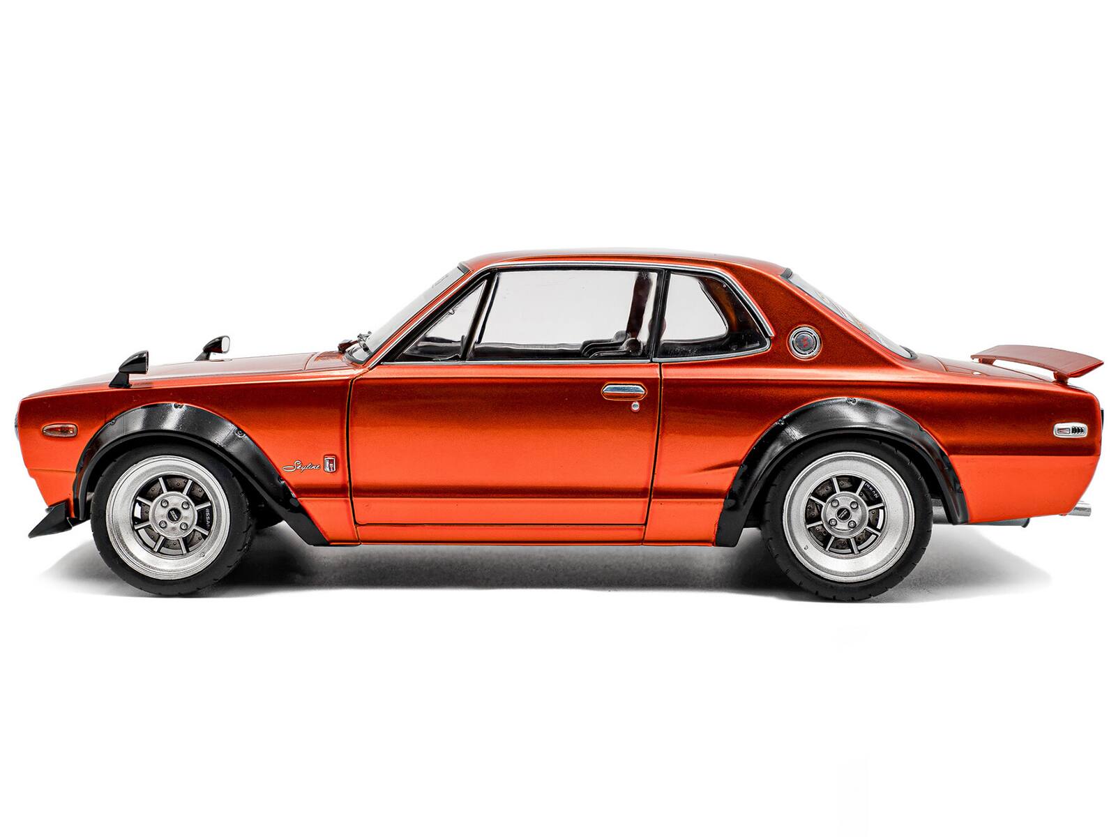 Alt View 2. Solido - 1970 Nissan Skyline (C10) Hakosuka RHD (Right Hand Drive) Orange Metallic 1/18 Diecast Model Car by Solido.