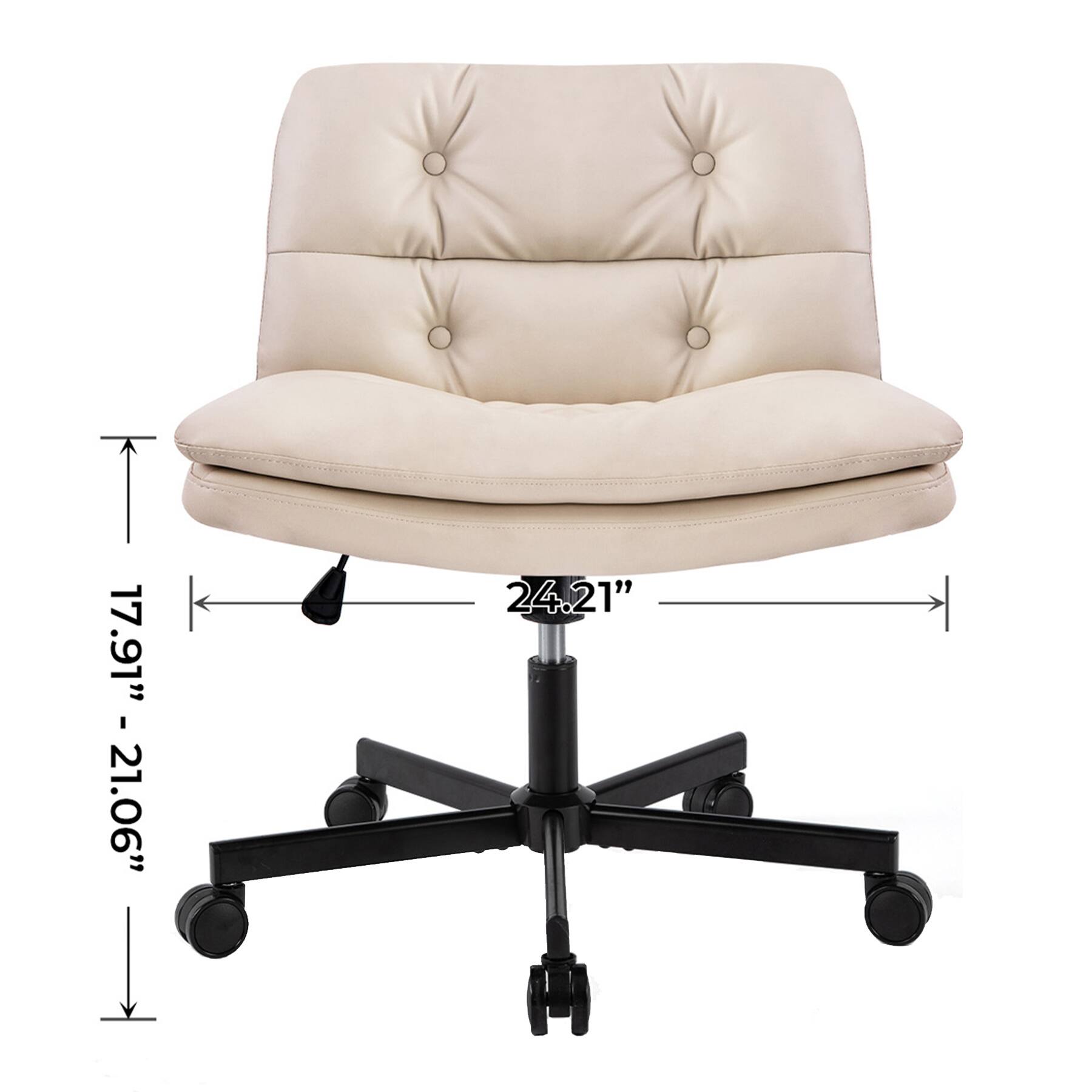 Alt View 2. Spaco - Spaco Larger Size 360° Swivel Home Office Desk Chair with Wheels, for Home Office - Beige.