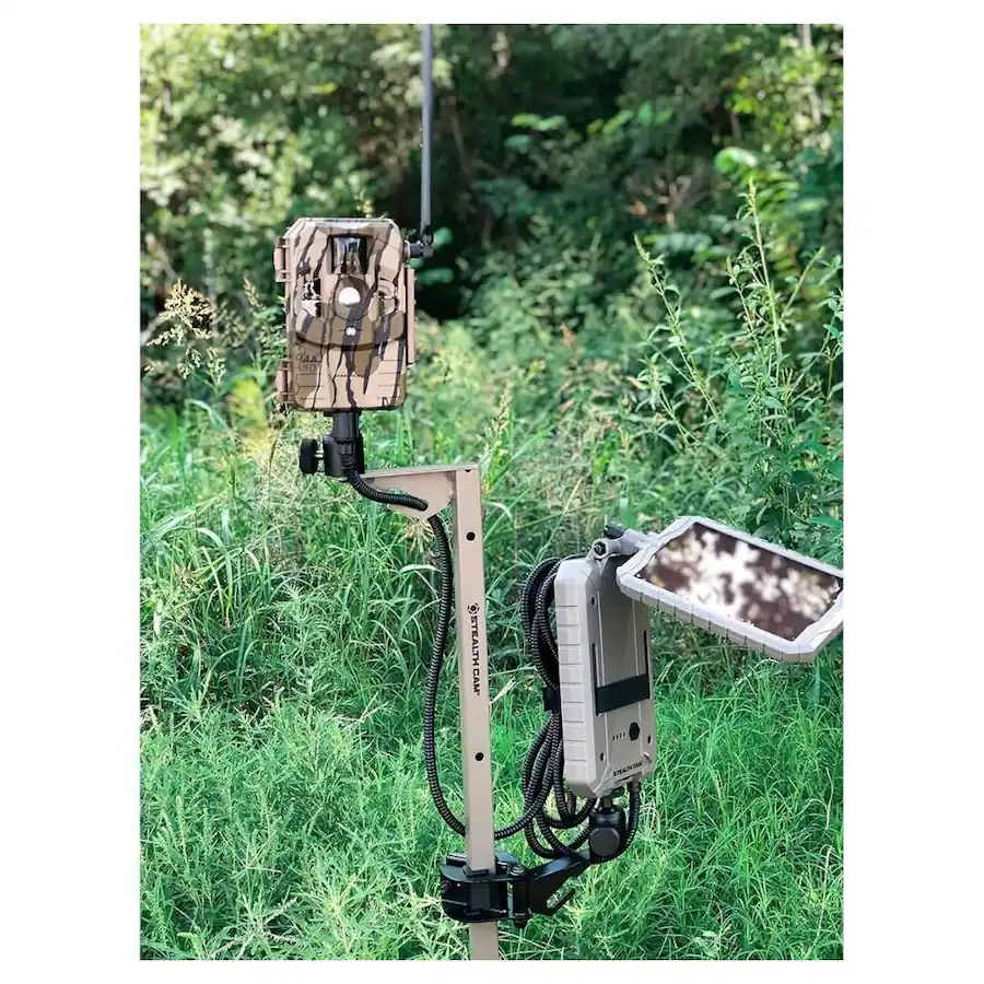 Stealth Cam Mounting Post for Camera& Solar Pak with Solar Battery Pack ...