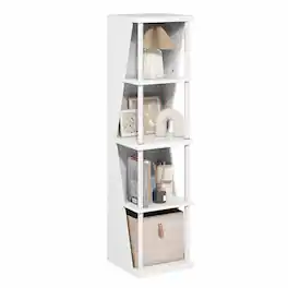 Furinno - FLEXI Storage Shelf, Book Shelf, Corner Shelf, DIY Stackable & Separable Display Bookcase, for Organization and Storage - White