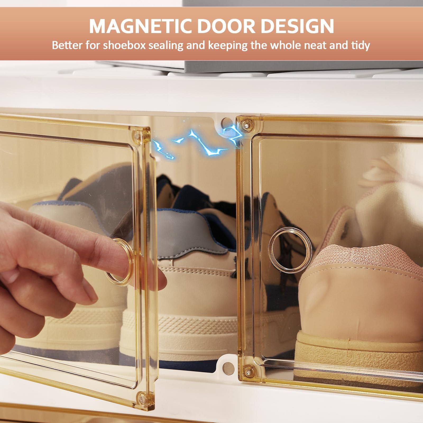 MAGNETIC DOOR DESIGN  
Better for shoebox sealing and keeping the whole neat and tidy