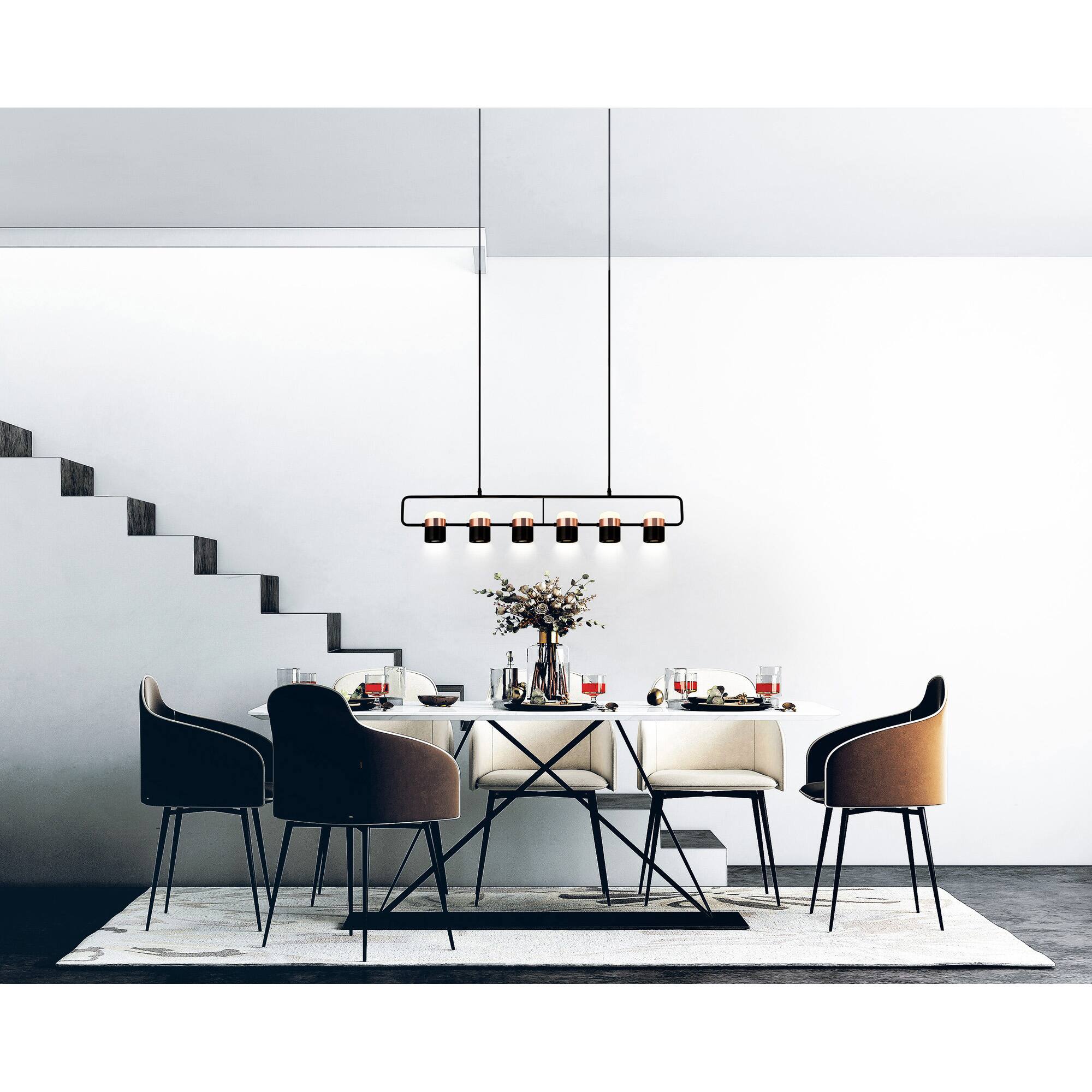 Alt View 2. CWI Lighting - Moxie LED Pool Table Light With Black Finish - Black.