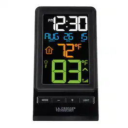 La Crosse Technology - Digital Multi-Color LCD Wireless Thermometer - Black