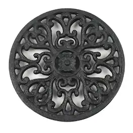 Kitcheniva - Heavy Duty Cast Iron Trivet – Heat Resistant 6.7” Round Hot Pot & Pan Holder