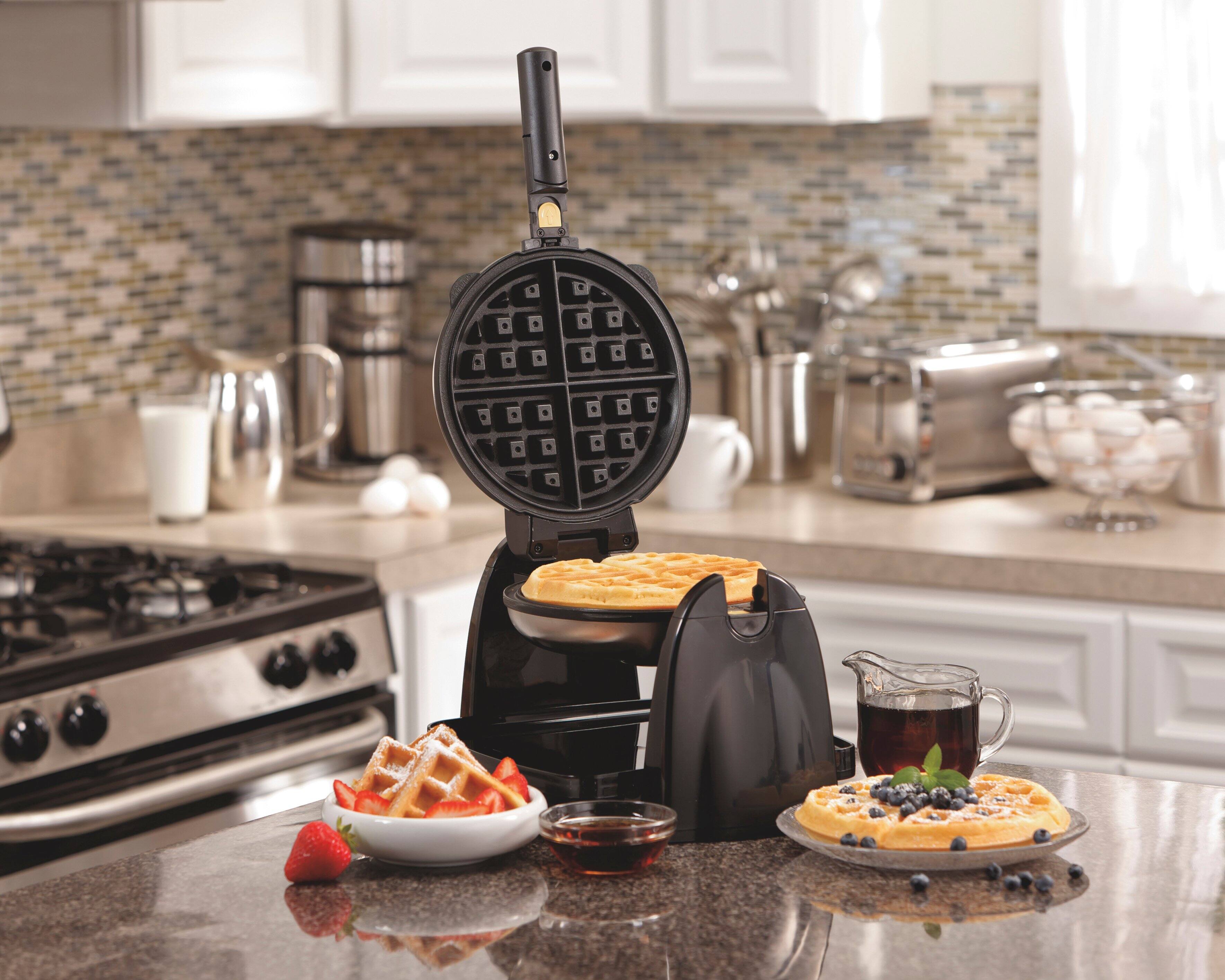 Alt View 6. Hamilton Beach - Removable Grid Belgian Waffle Maker - Stainless Steel.