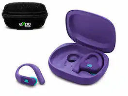 JBL - Endurance Peak 4 Sport Earbuds with Hard Case - Purple