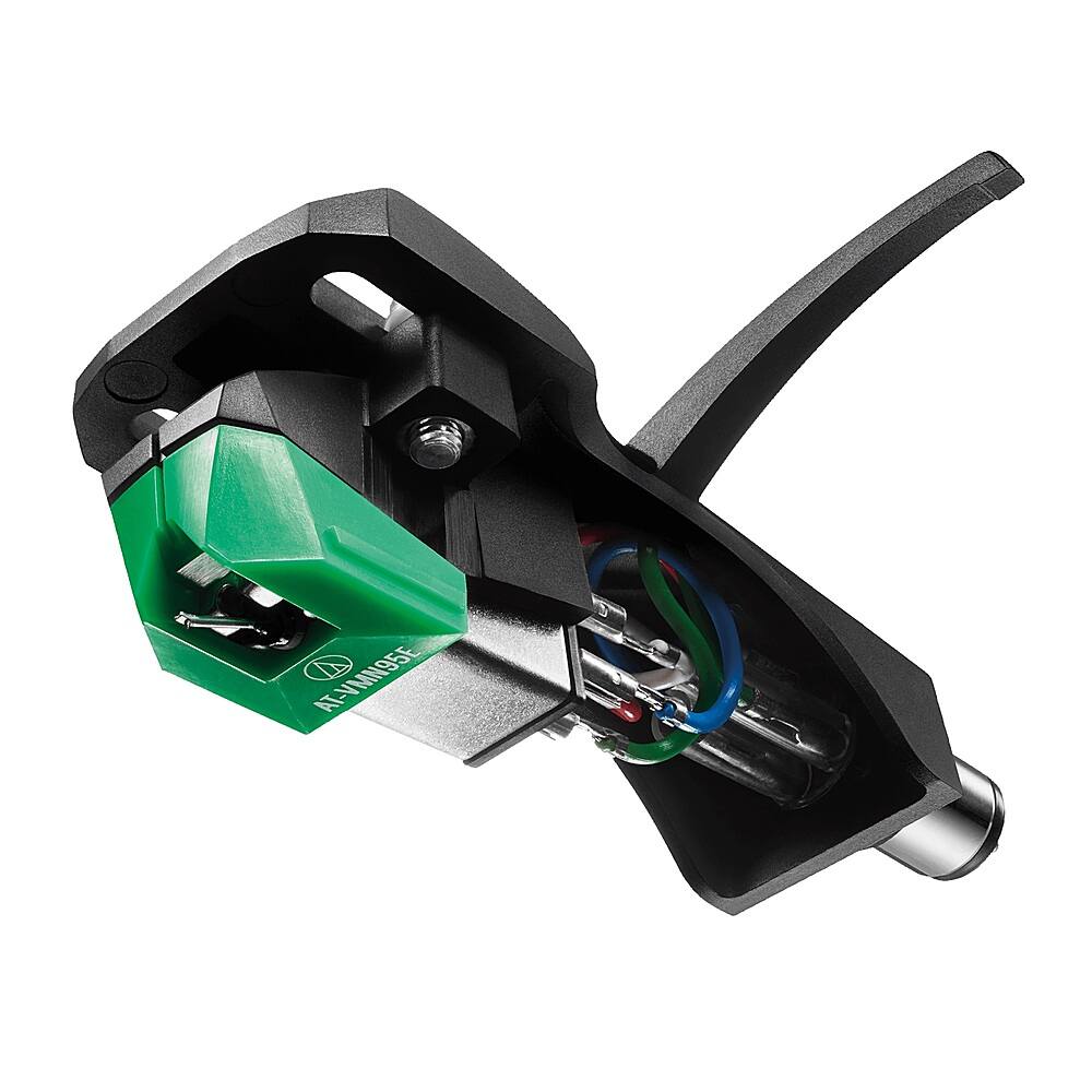 Left. Audio-Technica - Audio Technica AT-VM95E/H Headshell/Cartridge Kit - Green.