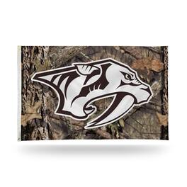Rico Industries - Nashville Hockey Predators Indoor Outdoor Camo Look 3x5 Banner Flag - Multi