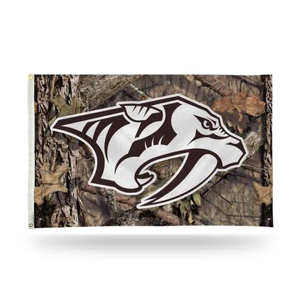 Front. Rico Industries - Nashville Hockey Predators Indoor Outdoor Camo Look 3x5 Banner Flag - Multi.