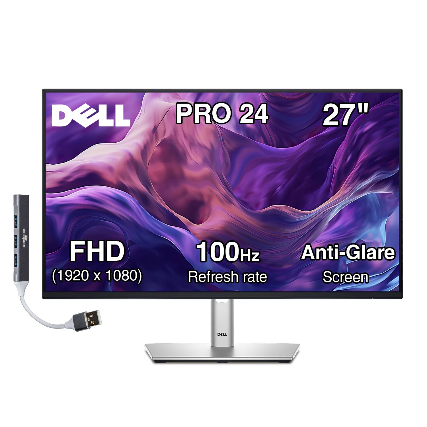 DELL PRO 24 27" FHD (1920 x 1080) 100Hz Anti-Glare Refresh rate Screen