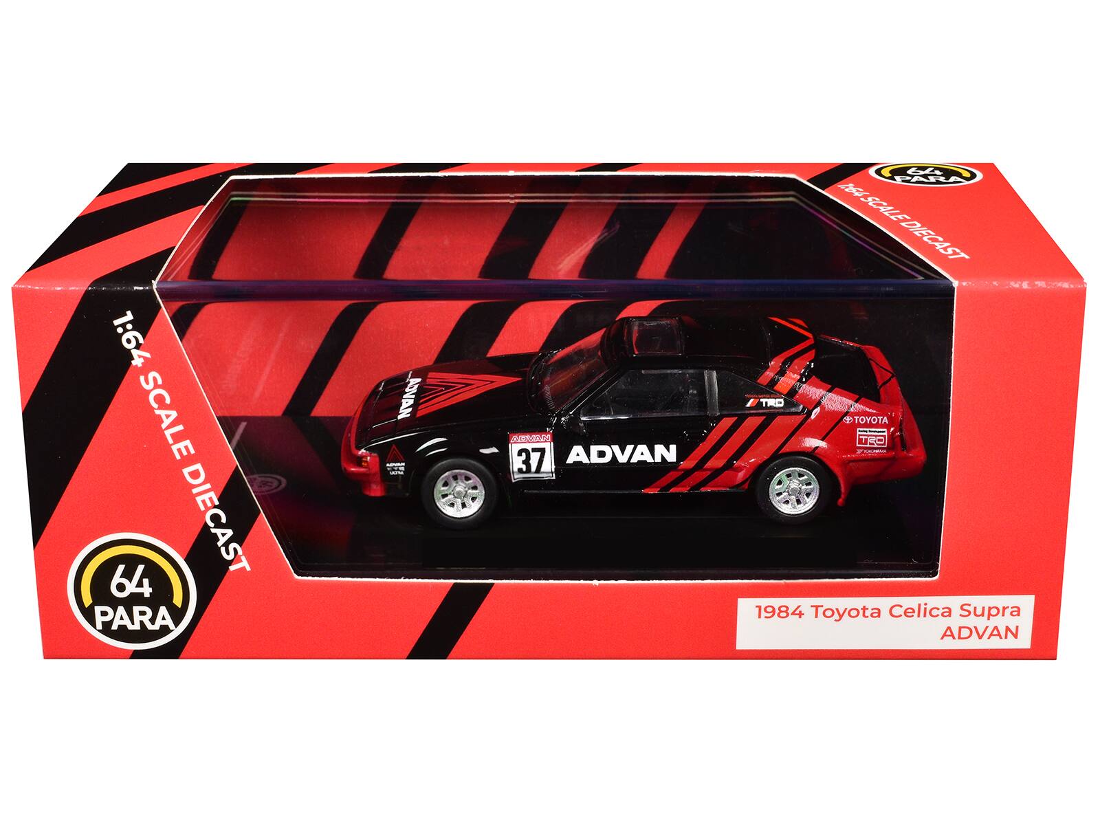 1:64 SCALE DIECAST  
64 PARA  
ADVAN 6 PARA  
1984 Toyota Celica Supra ADVAN