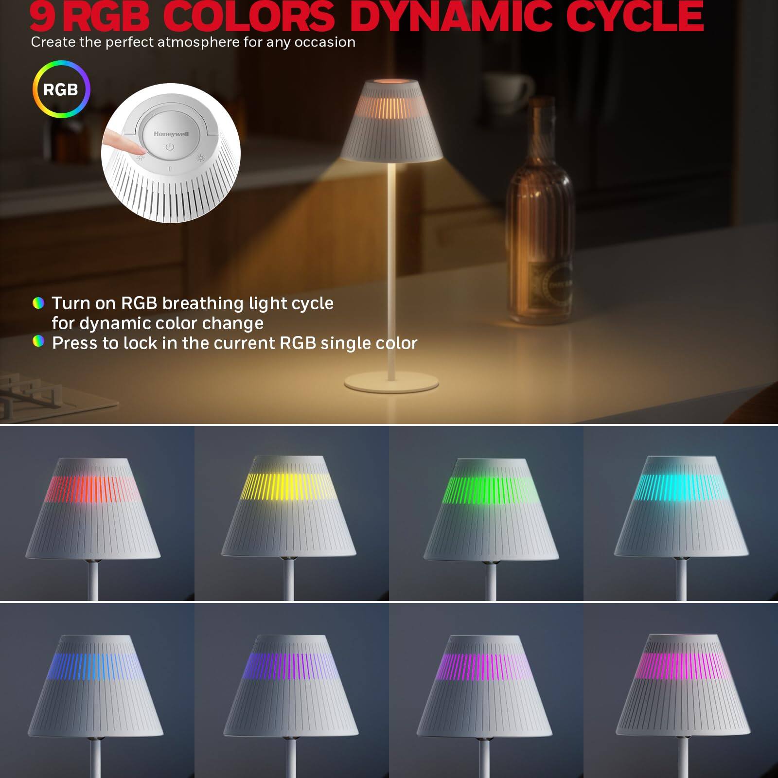 Honeywell 2 Pack M1 Sunturalux Cordless LED Lamps. 5200mAh rechargeable ...