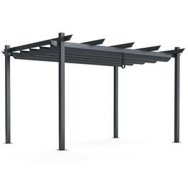 Boyel Living - Aluminum Retractable Pergola 120-in W x 156-in D x 84-in H - Gray