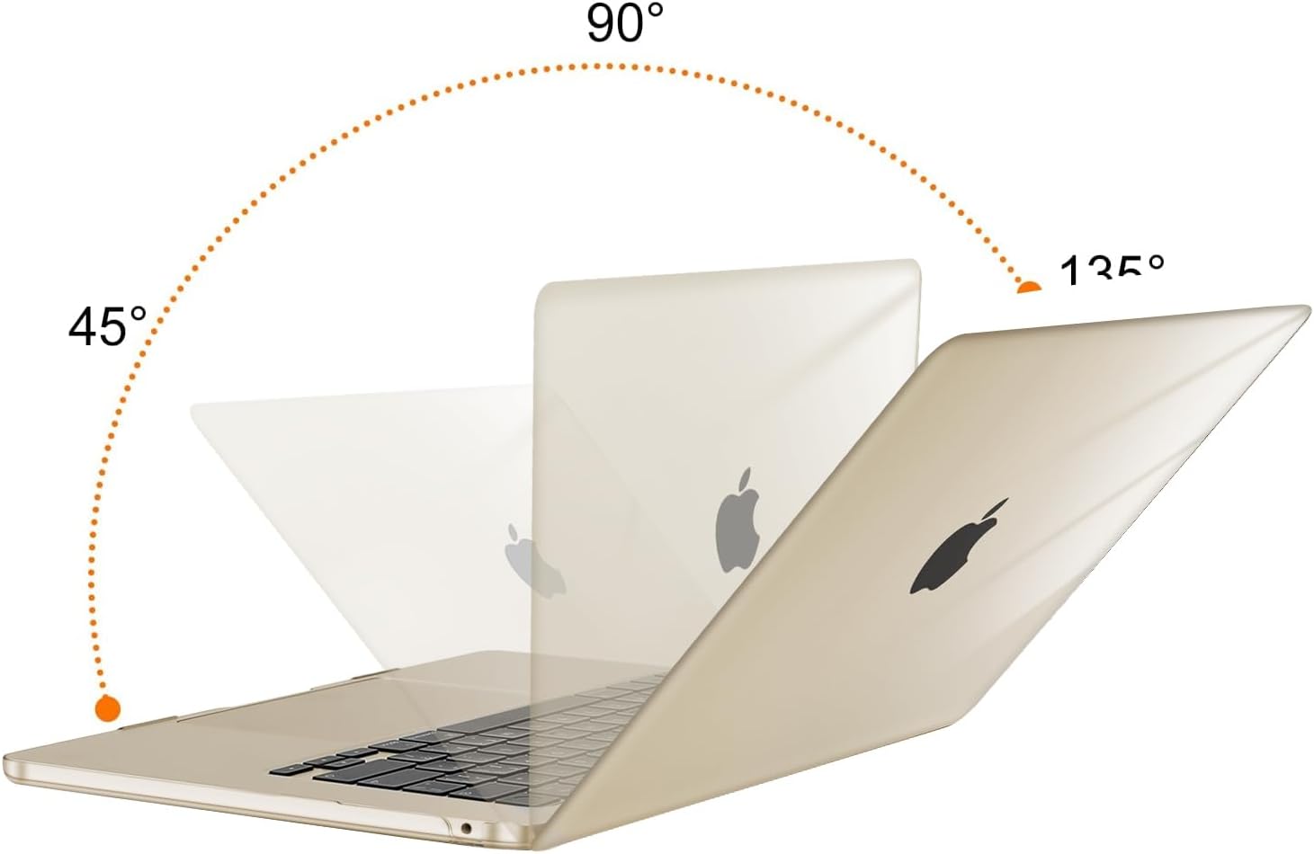 Alt View 1. mosiso - Hard Shell Case Kit for MacBook Air 15 inch A3448 A3241 A3114 A2941 M5 M4 M3 M2 - Crystal Starlight.