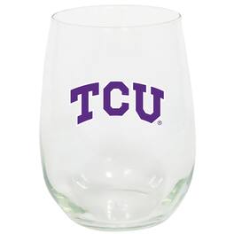 The Memory Company - TCU Horned Frogs 15oz. Stemless Wine Glass - Multicolor