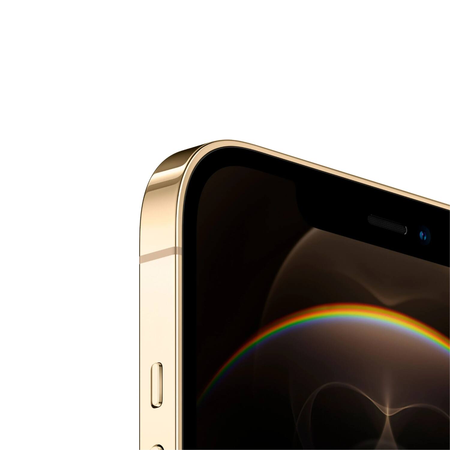 Alt View 1. Apple - iPhone 12 Pro A2341 (Fully Unlocked) 128GB w/ Pre-Installed Tempered Glass - Gold.