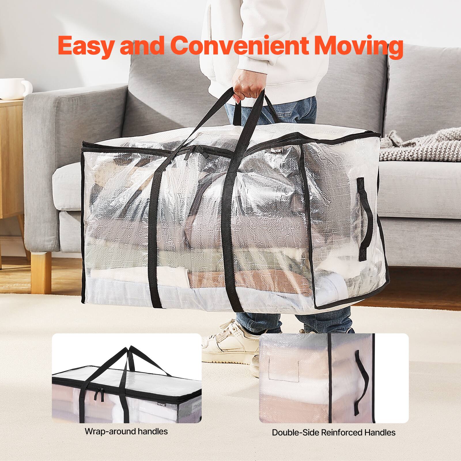 Easy and Convenient Moving

Wrap-around handles

Double-Side Reinforced Handles