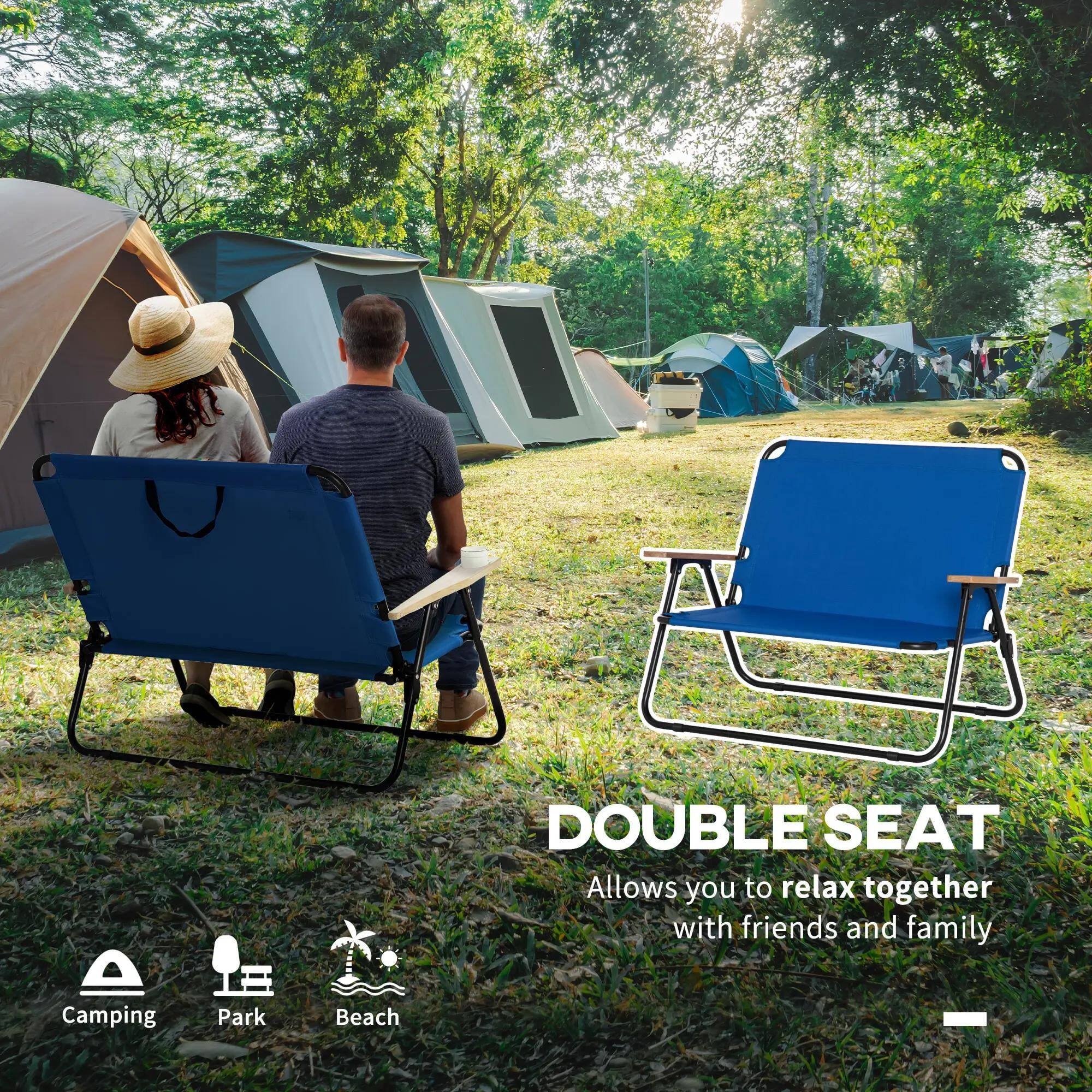 Camping, Park, Beach, DOUBLE SEAT, Allows you to relax together with friends and family