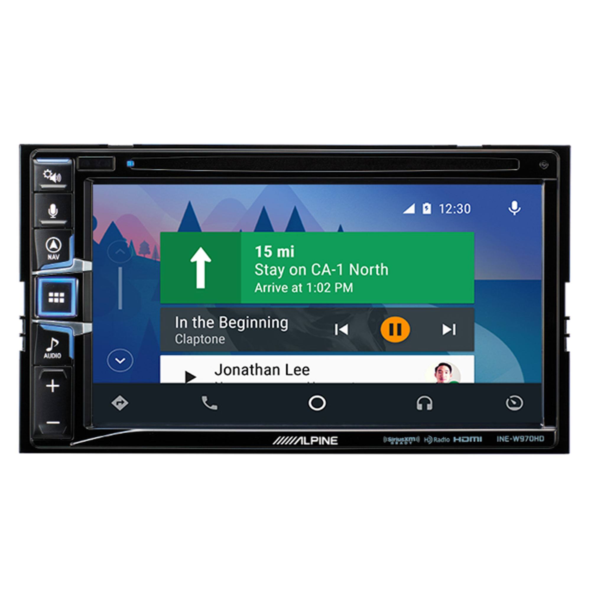12:30 NAV  
15 mi  
Stay on CA-1 North  
Arrive at 1:02 PM  

In the Beginning  
Claptone  
Jonathan Lee  

ALPINE  
Spotify Radio  
HOMI  
INE-W970HD
