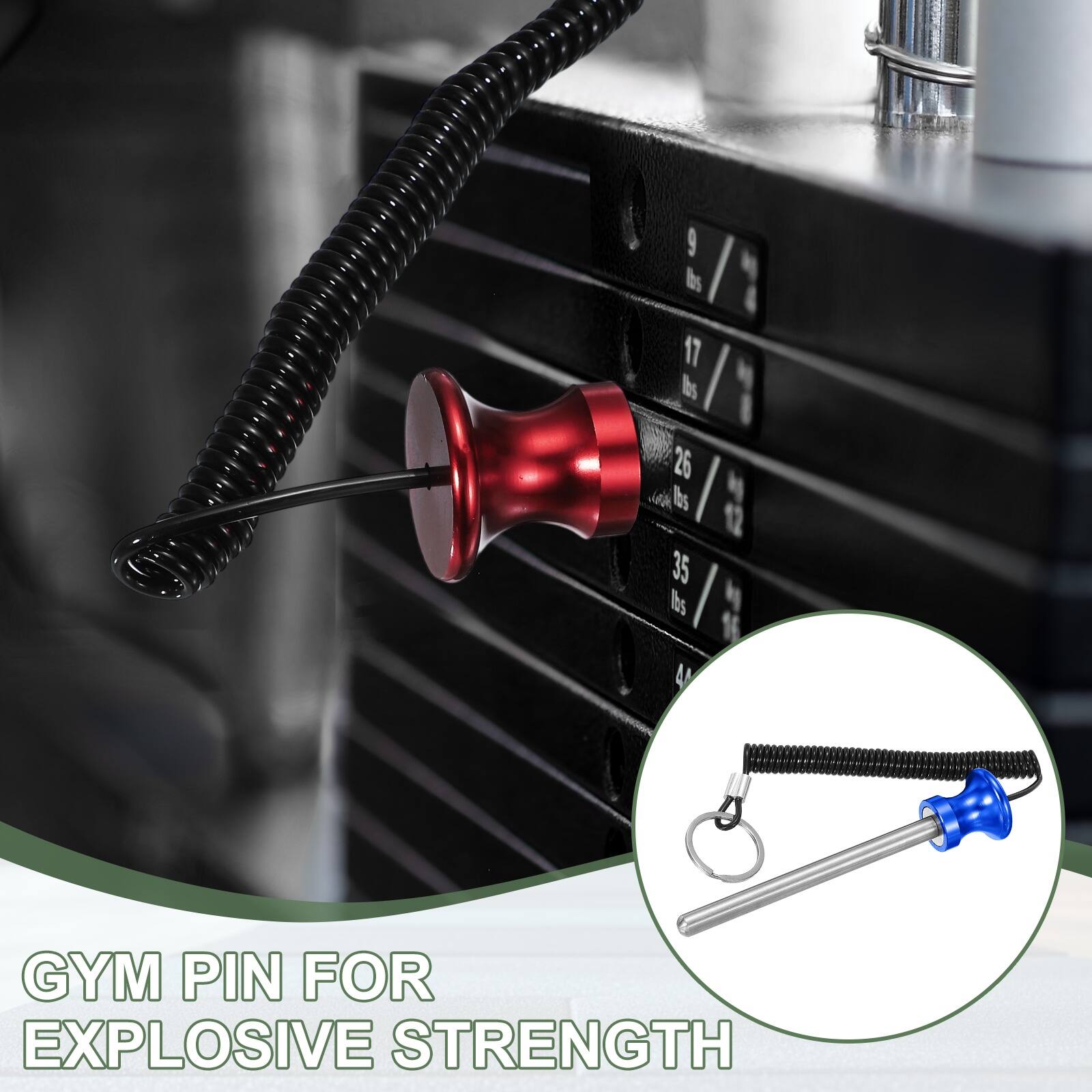 9 lbs 17 lbs 26 lbs 35 lbs

GYM PIN FOR EXPLOSIVE STRENGTH